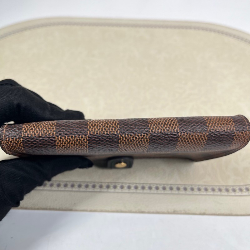 LV路易威登 棋盤格對折錢包 內裡卡位多 可放現金 有隔層 小巧便攜-7