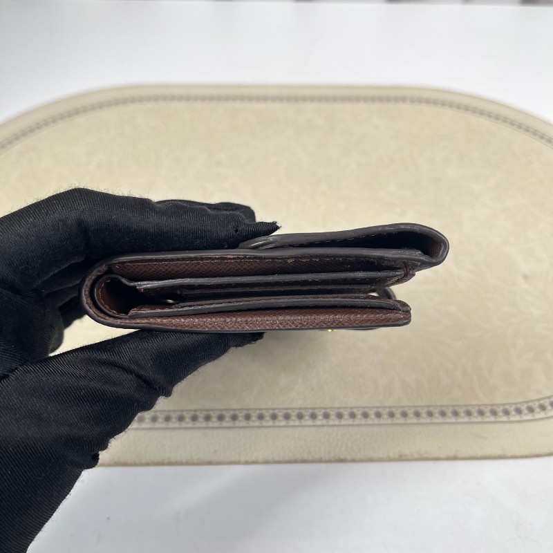 LV路易威登 棋盤格對折錢包 內裡卡位多 可放現金 有隔層 小巧便攜-10