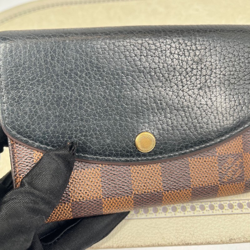 LV路易威登 棋盤格對折錢包 內裡卡位多 可放現金 有隔層 小巧便攜-17