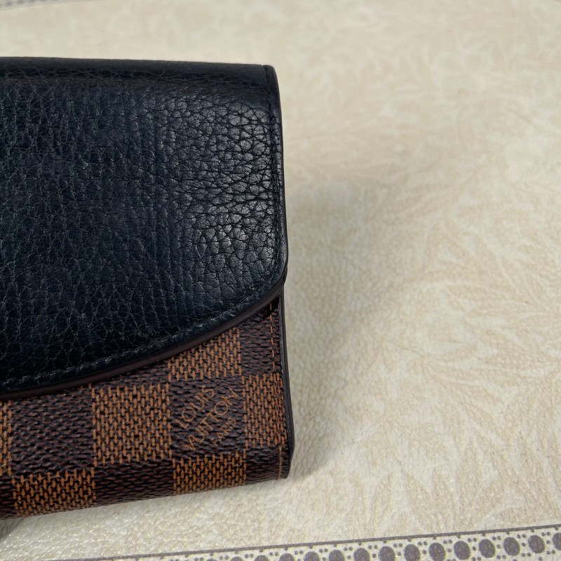 LV路易威登 棋盤格對折錢包 內裡卡位多 可放現金 有隔層 小巧便攜-18