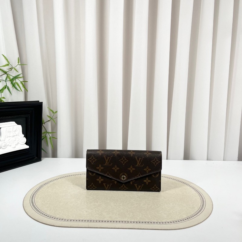 LV路易威登 經典老花搭配豆豆長款信封錢包 內裡整潔 卡位多 容量大-5