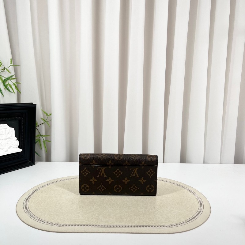 LV路易威登 經典老花搭配豆豆長款信封錢包 內裡整潔 卡位多 容量大-6