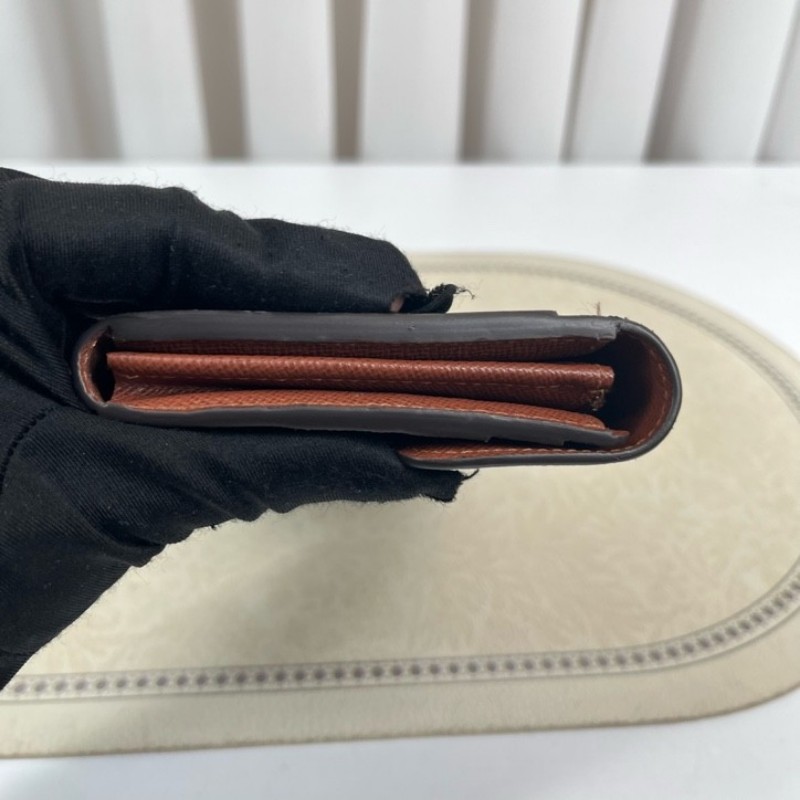 LV路易威登 經典老花搭配豆豆長款信封錢包 內裡整潔 卡位多 容量大-7