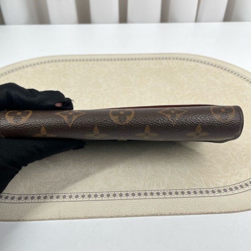 LV路易威登 經典老花搭配豆豆長款信封錢包 內裡整潔 卡位多 容量大-8