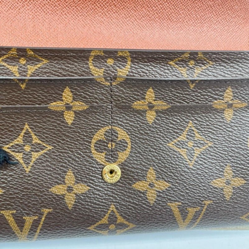 LV路易威登 經典老花搭配豆豆長款信封錢包 內裡整潔 卡位多 容量大-16