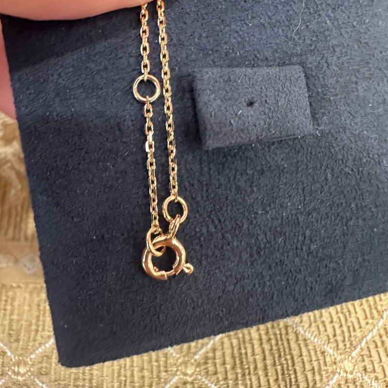 LV 750玫瑰金粉珍珠母貝花卉單鑽Color Blossom BB Star項鍊 Q93612-2