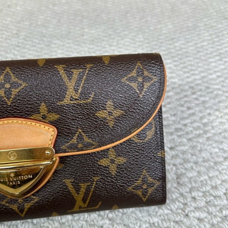 LV路易威登曼哈頓長款三折錢包 內裡卡位多 容量大-3