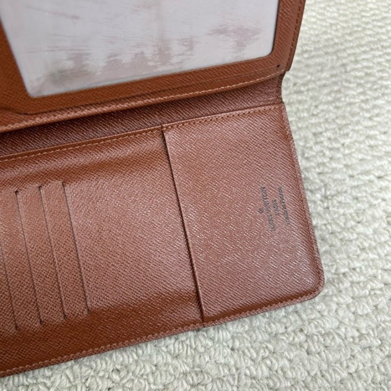 LV路易威登曼哈頓長款三折錢包 內裡卡位多 容量大-13