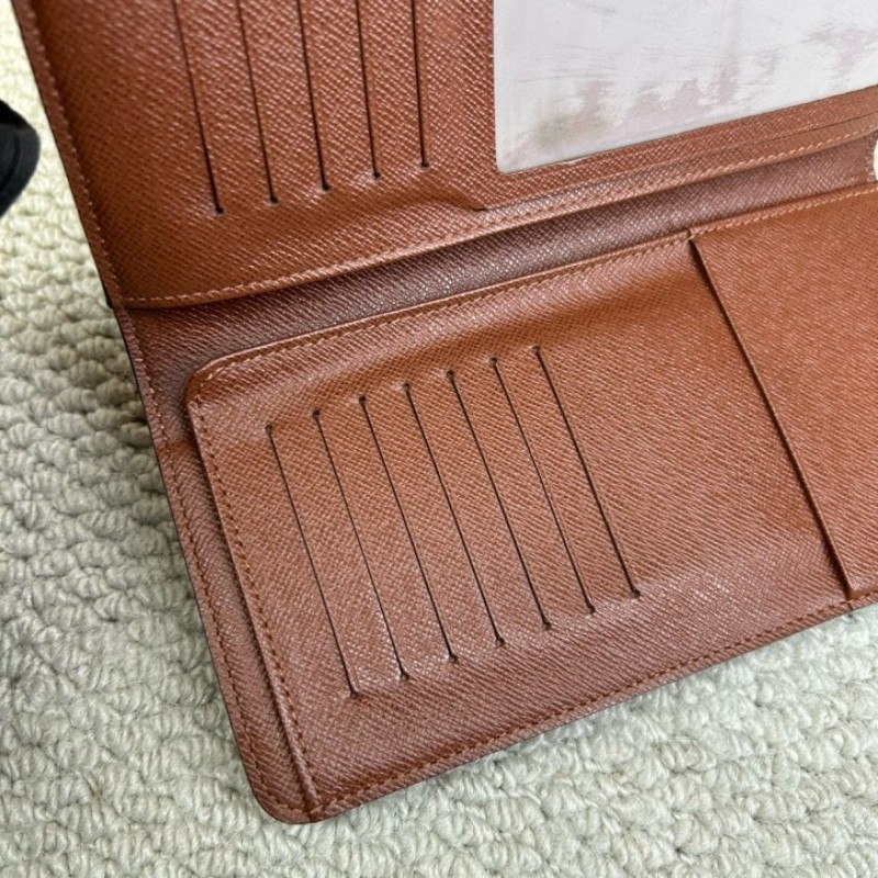 LV路易威登曼哈頓長款三折錢包 內裡卡位多 容量大-14