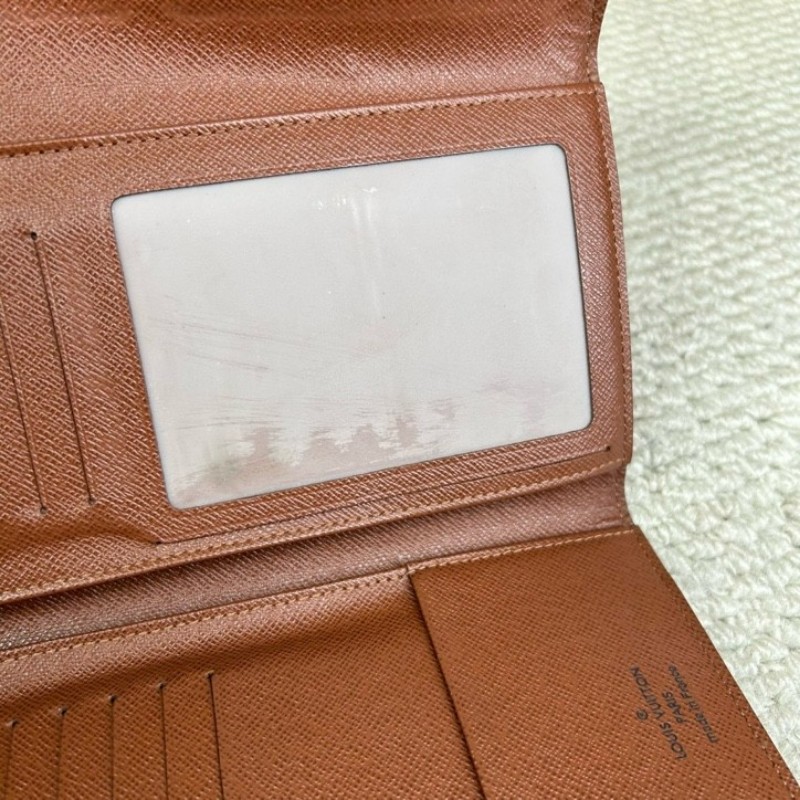 LV路易威登曼哈頓長款三折錢包 內裡卡位多 容量大-15