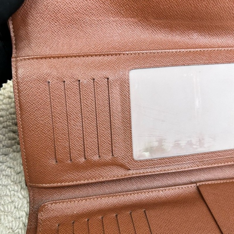 LV路易威登曼哈頓長款三折錢包 內裡卡位多 容量大-16