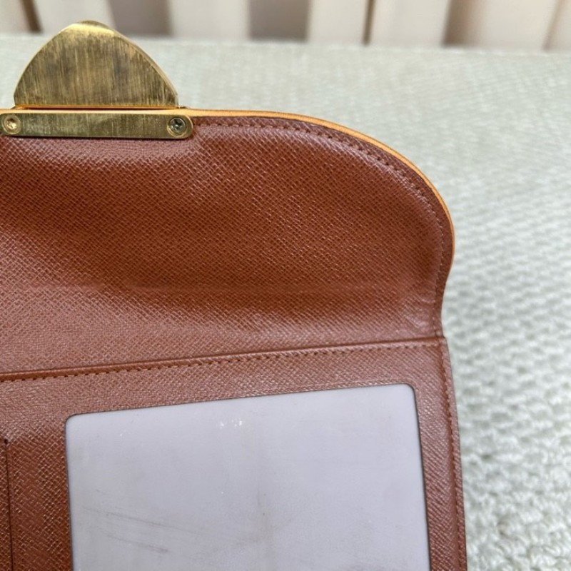 LV路易威登曼哈頓長款三折錢包 內裡卡位多 容量大-18