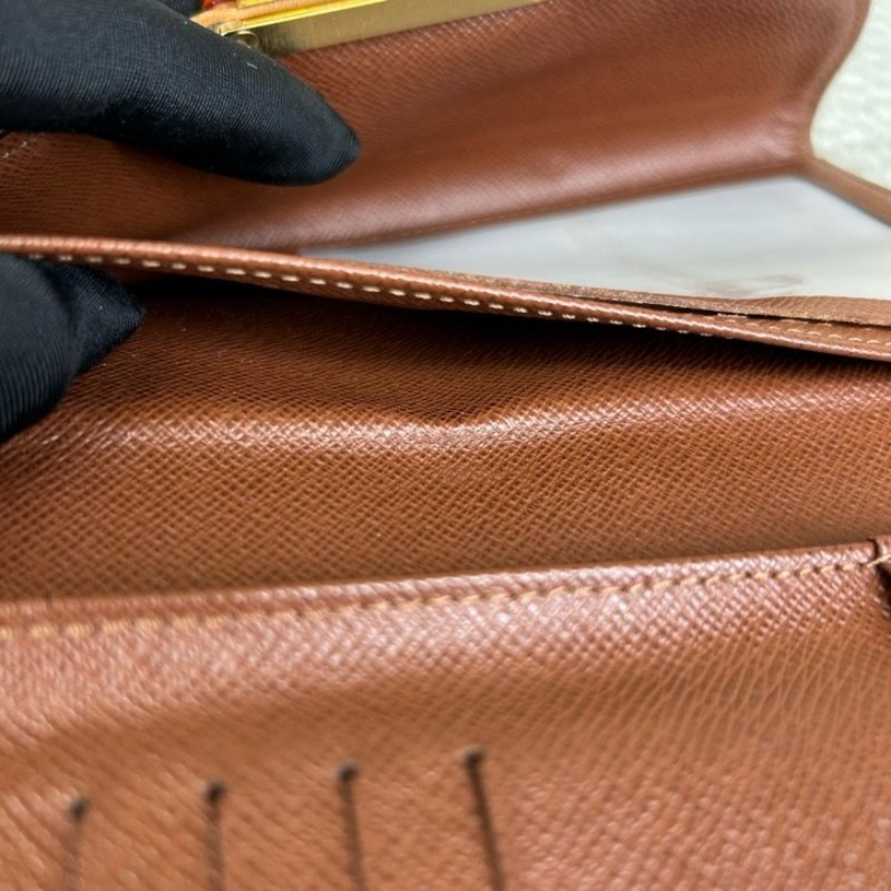 LV路易威登曼哈頓長款三折錢包 內裡卡位多 容量大-19