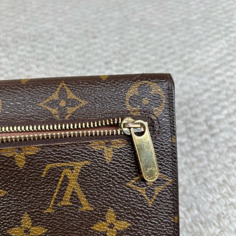 LV路易威登曼哈頓長款三折錢包 內裡卡位多 容量大-22