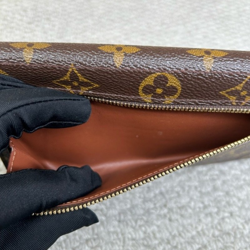 LV路易威登曼哈頓長款三折錢包 內裡卡位多 容量大-23