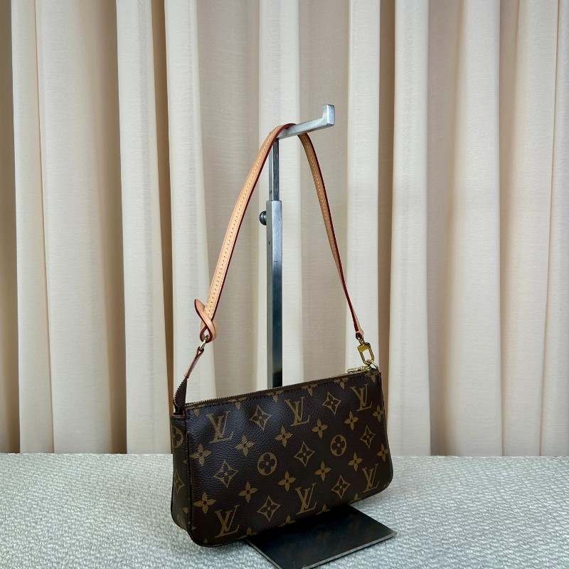 wwh bj LV路易威登老花大麻將包腋下包 經典時尚 老花圖案永不過時 肩背手提皆可 輕鬆搭配各種風格-2