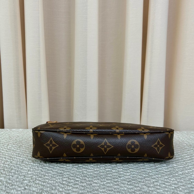 wwh bj LV路易威登老花大麻將包腋下包 經典時尚 老花圖案永不過時 肩背手提皆可 輕鬆搭配各種風格-4