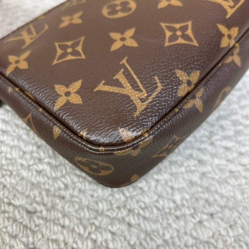 wwh bj LV路易威登老花大麻將包腋下包 經典時尚 老花圖案永不過時 肩背手提皆可 輕鬆搭配各種風格-9