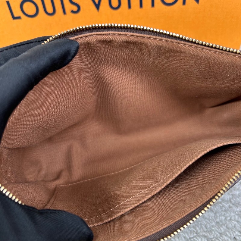 wwh bj LV路易威登老花大麻將包腋下包 經典時尚 老花圖案永不過時 肩背手提皆可 輕鬆搭配各種風格-12