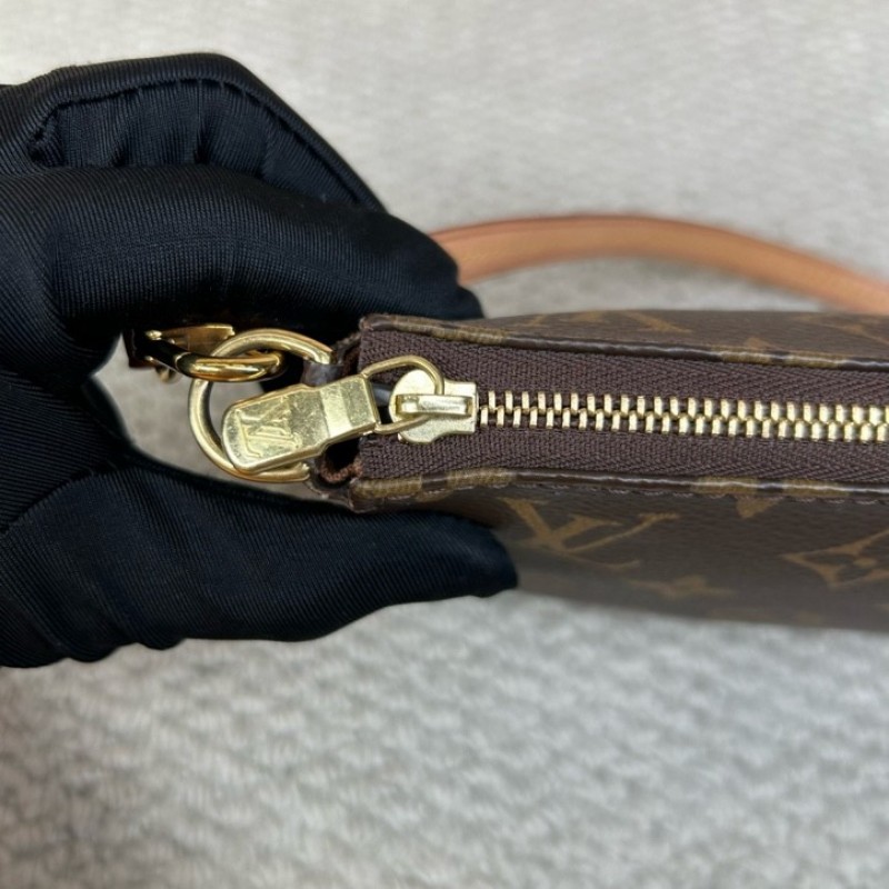 wwh bj LV路易威登老花大麻將包腋下包 經典時尚 老花圖案永不過時 肩背手提皆可 輕鬆搭配各種風格-21