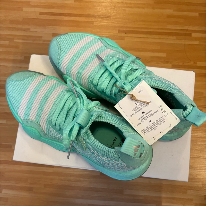 (全新)ADIDAS 愛迪達Trae Young 2 薄荷綠 女鞋 針織鞋面 緩震 IG5333-2