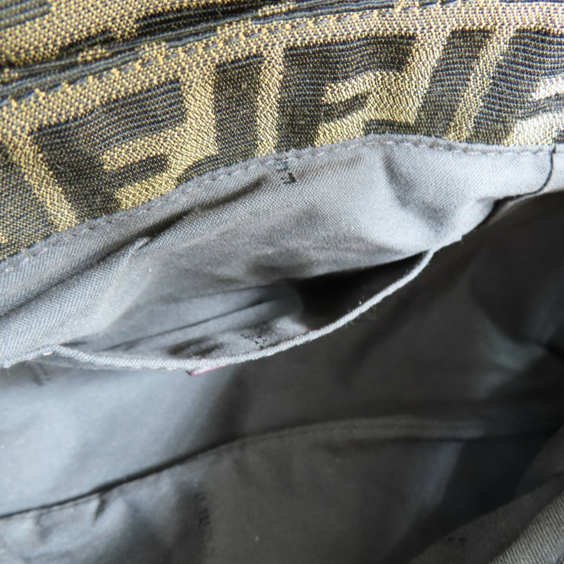 紫紅/棕色 帆布 牛皮 Borsa Chef 肩背包【FENDI 芬迪】 8BR445-6