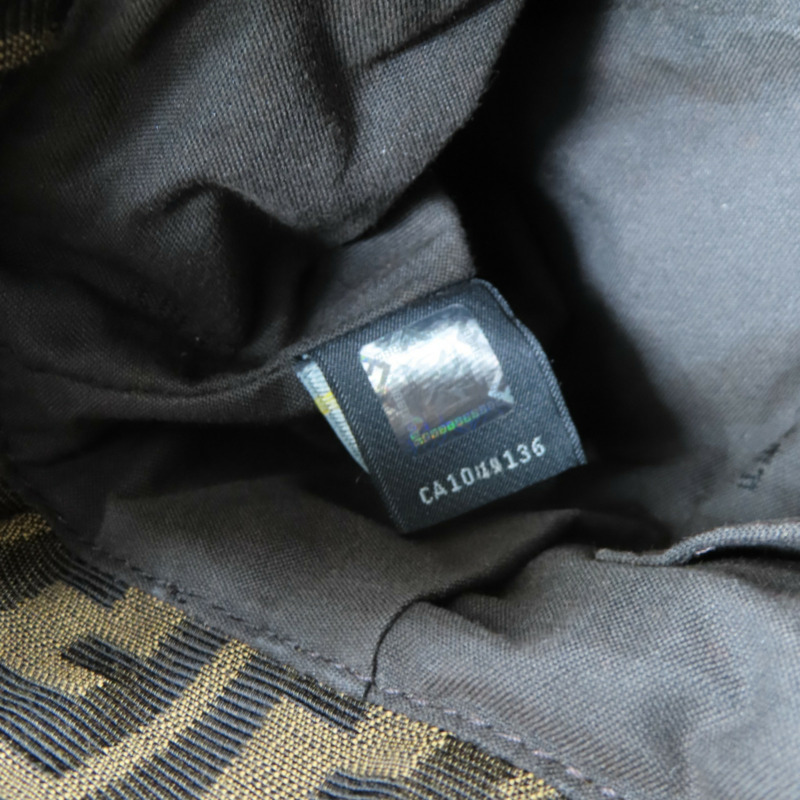 紫紅/棕色 帆布 牛皮 Borsa Chef 肩背包【FENDI 芬迪】 8BR445-9