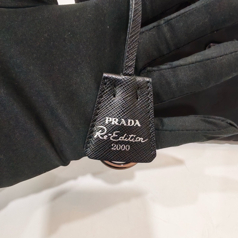 Prada/普拉達 Re-Edition hobo黑色手提腋下包 無附件-7