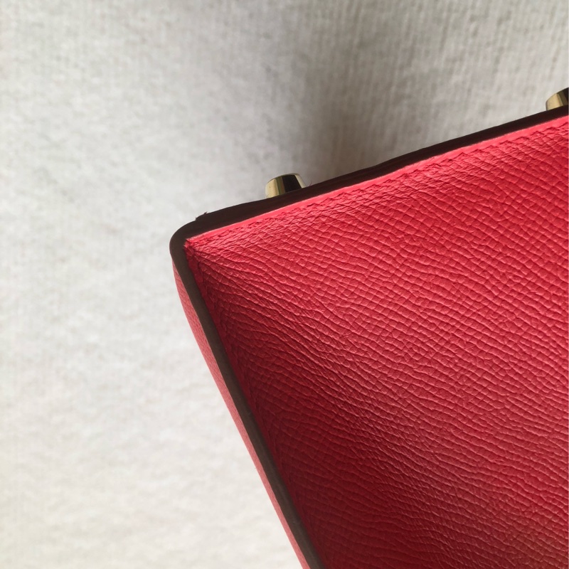 Hermes愛馬仕Kelly28紅色epsom皮金扣O刻-11