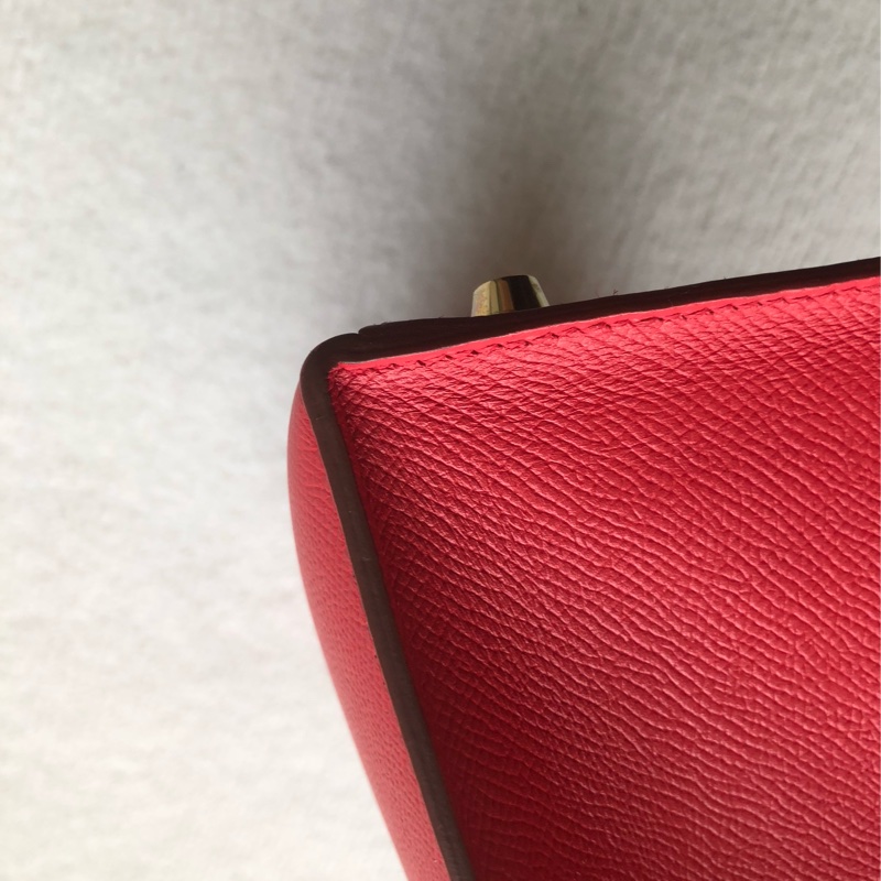 Hermes愛馬仕Kelly28紅色epsom皮金扣O刻-12
