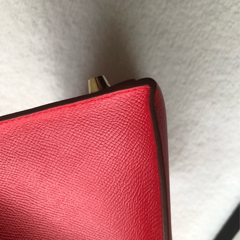 Hermes愛馬仕Kelly28紅色epsom皮金扣O刻-13