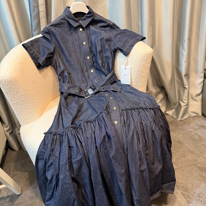 Dior牛仔裙連腰帶-2