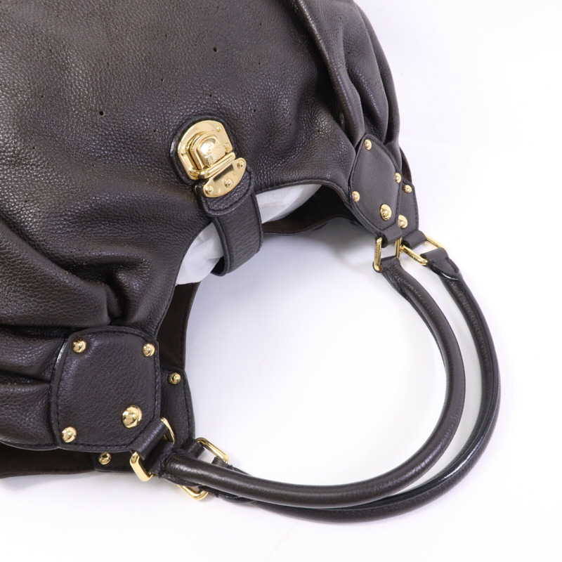 LOUIS VUITTON Monogram Mahina L金扣手挽袋-8
