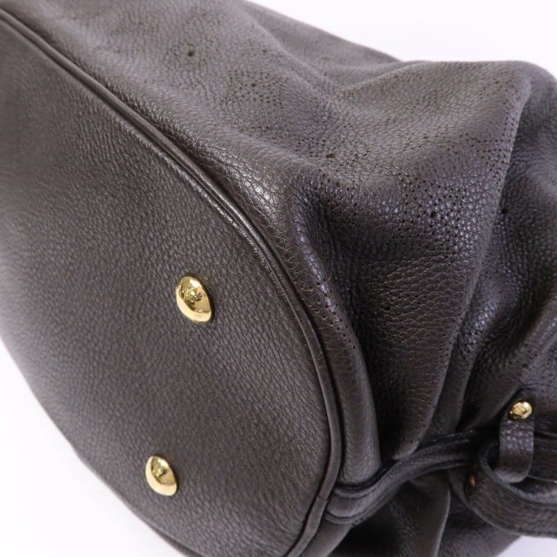 LOUIS VUITTON Monogram Mahina L金扣手挽袋-9