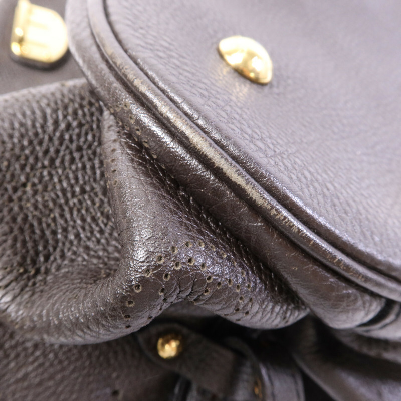 LOUIS VUITTON Monogram Mahina L金扣手挽袋-13