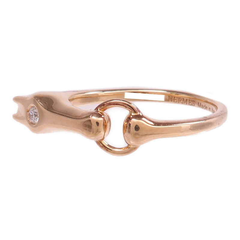 HERMES 18K玫瑰金Galop Ring戒指Hermes#51/US#5.75-2
