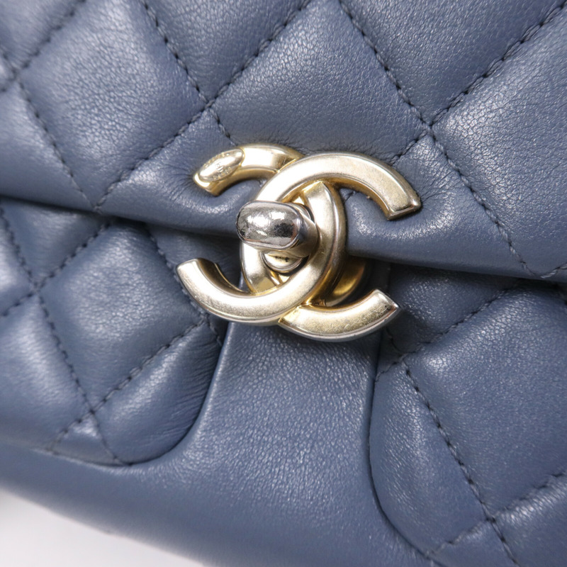 CHANEL 羊皮皮革Chain Shoulder Bag金扣鏈帶肩背袋-6