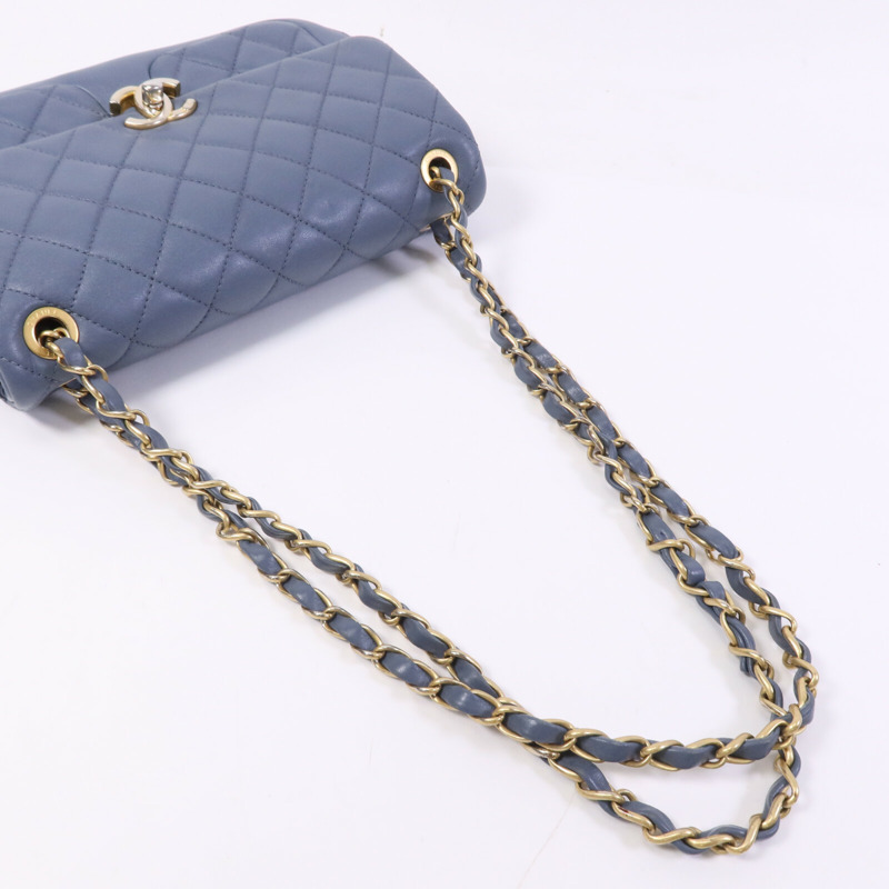 CHANEL 羊皮皮革Chain Shoulder Bag金扣鏈帶肩背袋-8