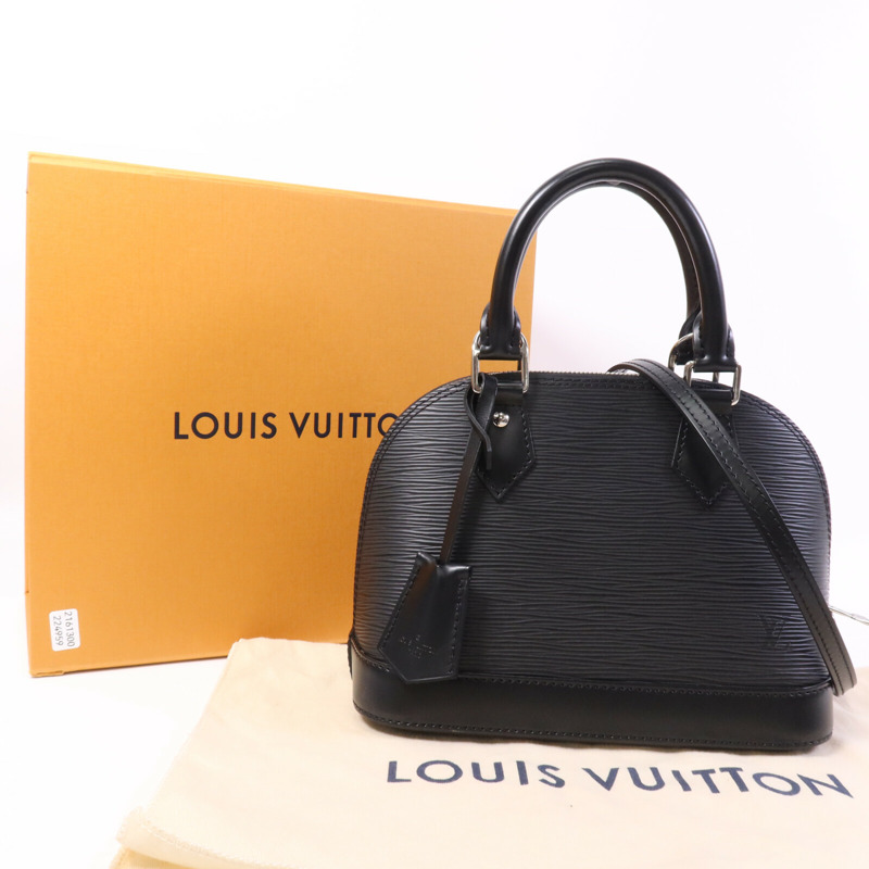 LOUIS VUITTON Epi Alma BB銀扣手挽肩背兩用袋-8