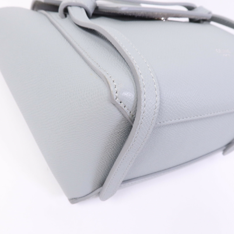 CELINE 牛皮皮革Nano Belt Bag銀扣手挽肩背兩用袋-9