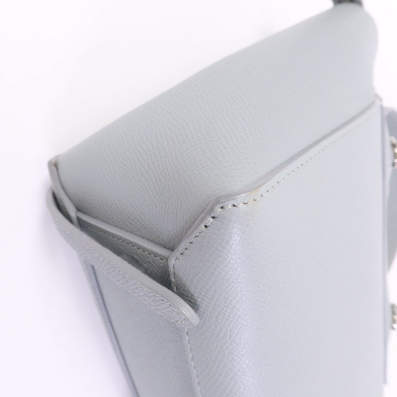 CELINE 牛皮皮革Nano Belt Bag銀扣手挽肩背兩用袋-11