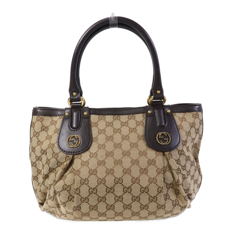 GUCCI 帆布Scarette Tote Bag金扣手挽袋-1