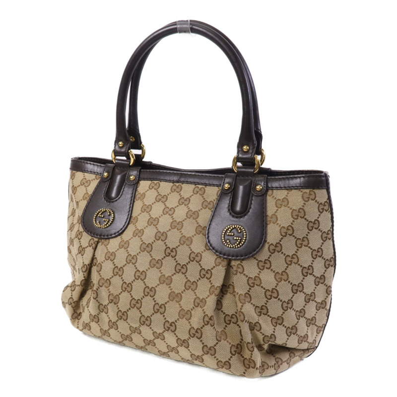 GUCCI 帆布Scarette Tote Bag金扣手挽袋-2