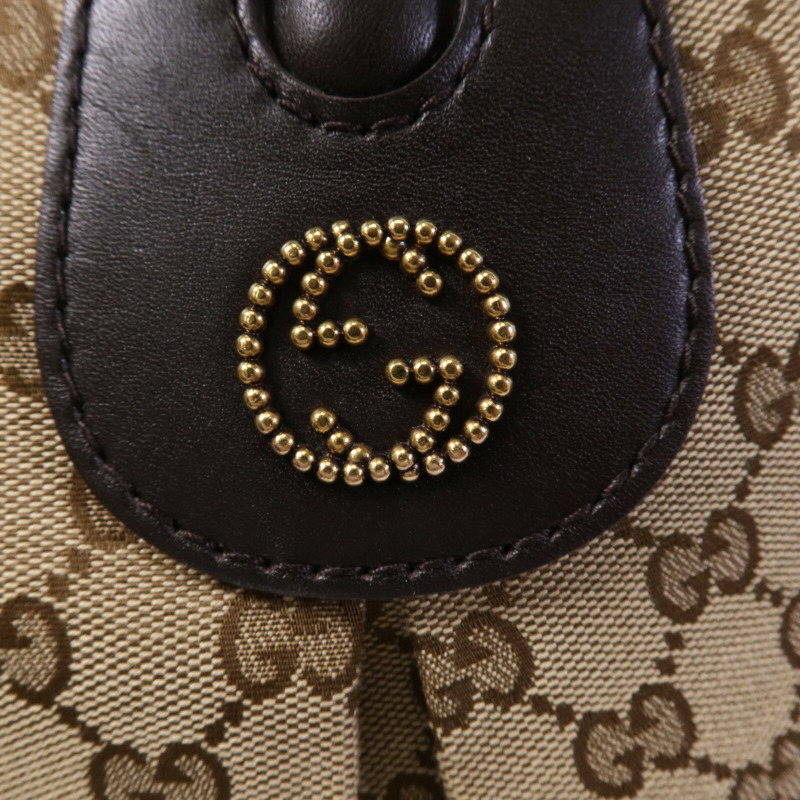 GUCCI 帆布Scarette Tote Bag金扣手挽袋-6