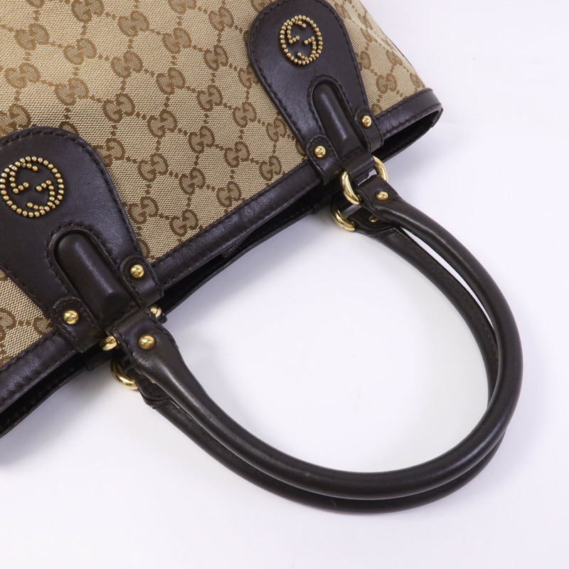GUCCI 帆布Scarette Tote Bag金扣手挽袋-8
