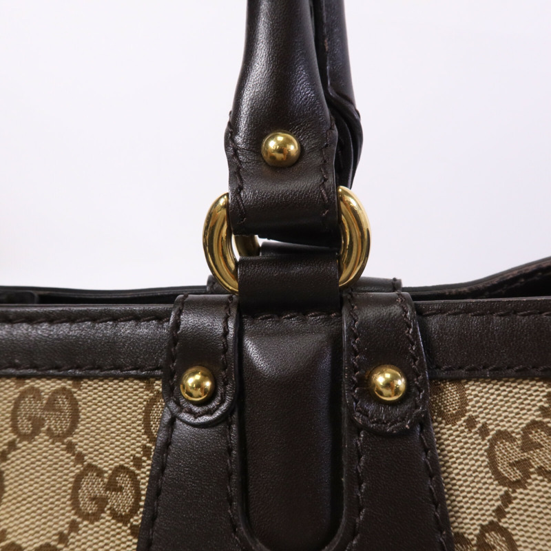 GUCCI 帆布Scarette Tote Bag金扣手挽袋-13