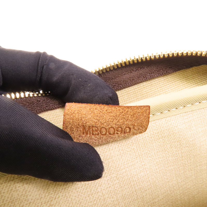 LOUIS VUITTON Monogram Deauville金扣手挽袋棕色-9