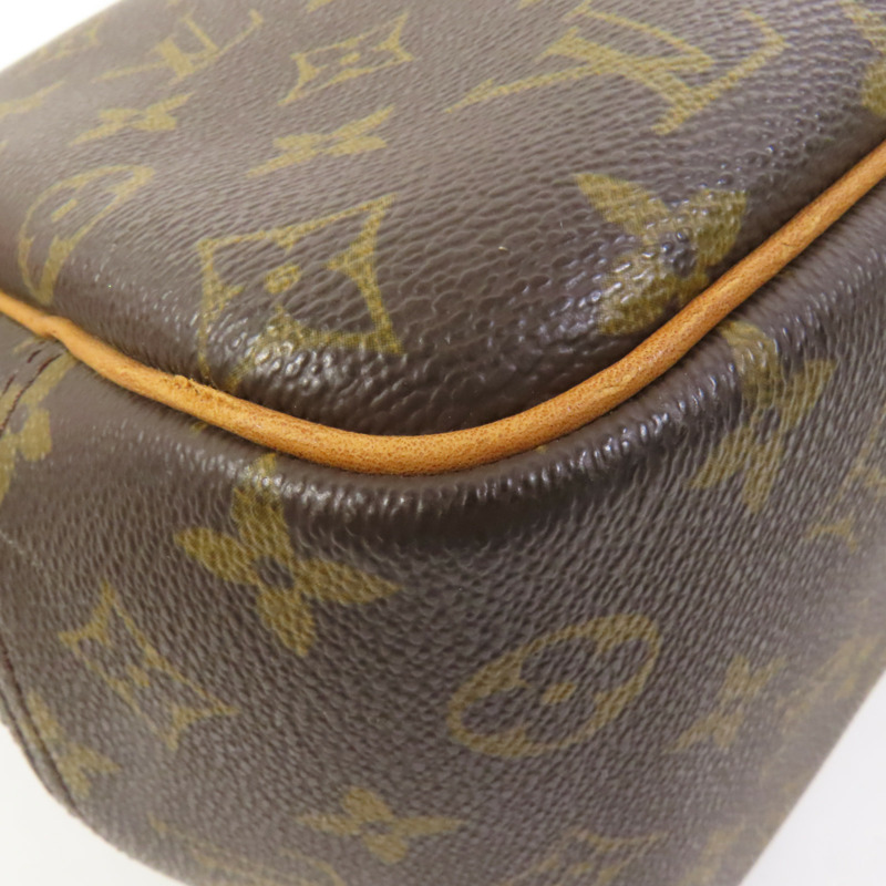 LOUIS VUITTON Monogram Deauville金扣手挽袋棕色-11
