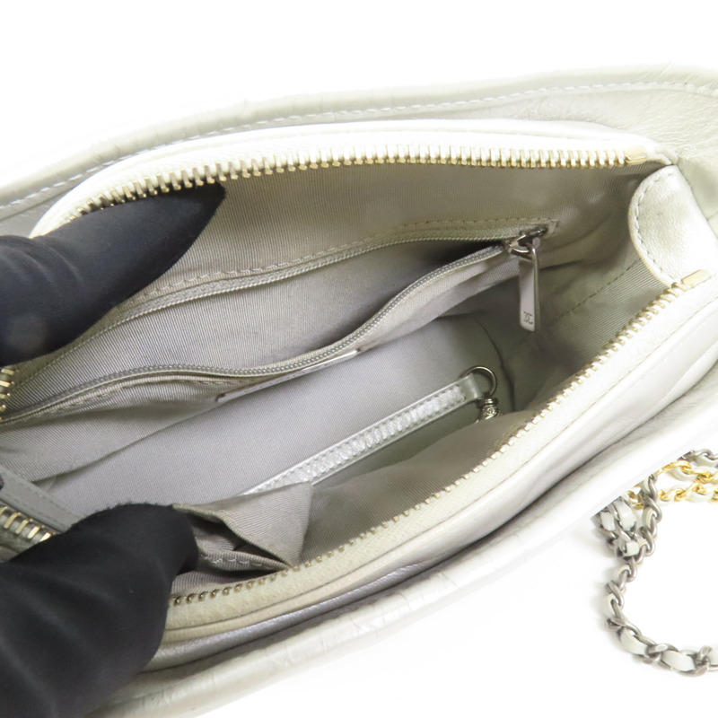 CHANEL 牛皮皮革Gabrielle Small鏈帶肩背袋-5