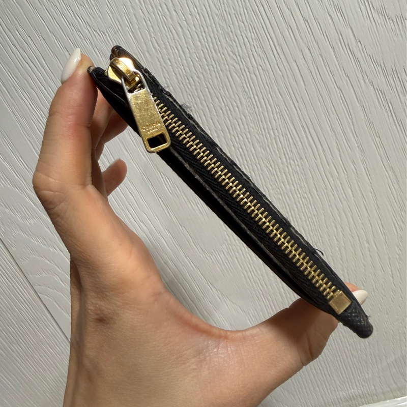 Celine 標誌印花拉鍊卡包零錢包名片夾鑰匙包-15